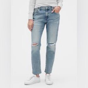 Gap best girlfriend Distressed Blue Jeans size 27 EUC
